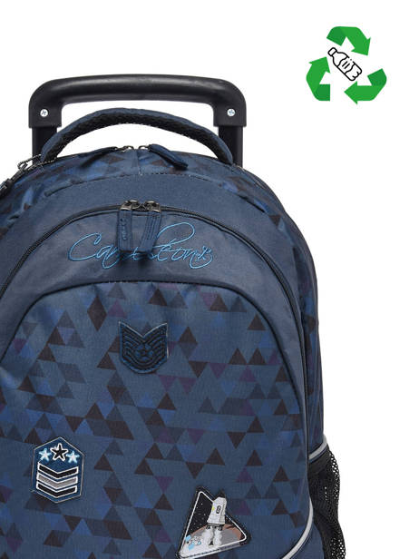 Wheeled Schoolbag Cameleon Blue actual SR39 other view 3