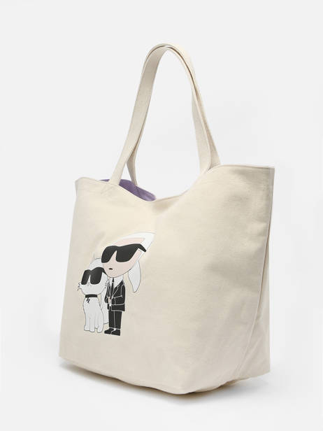 Sac Porté épaule K Ikonic 2.0 Coton Karl lagerfeld Blanc k ikonic 2.0 235W3987 vue secondaire 2