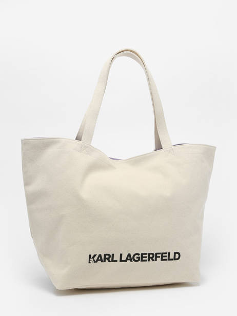 Sac Porté épaule K Ikonic 2.0 Coton Karl lagerfeld Blanc k ikonic 2.0 235W3987 vue secondaire 4