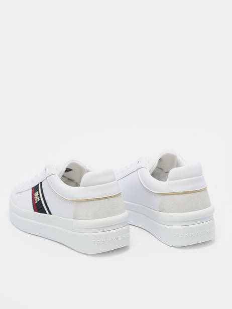 Sneakers In Leather Tommy hilfiger White women 7387YBS other view 4