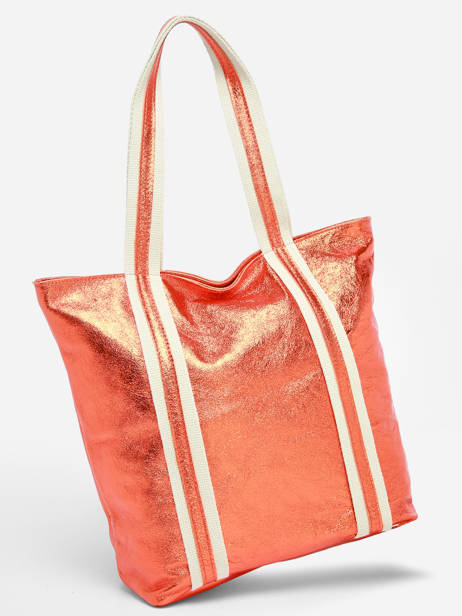 A4 Size Shoulder Bag Nine Leather Milano Orange nine NI23065 other view 2
