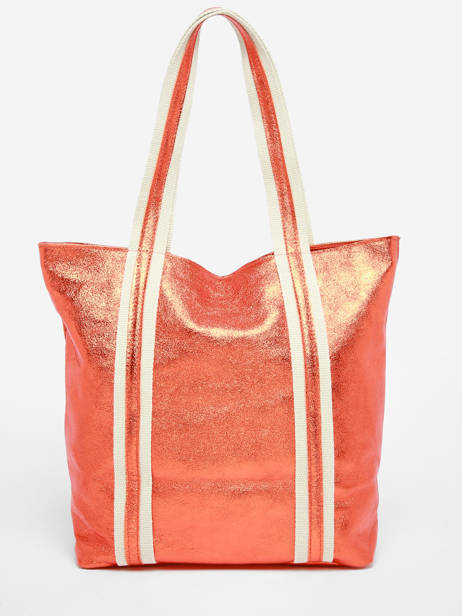 A4 Size Shoulder Bag Nine Leather Milano Orange nine NI23065 other view 4