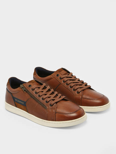Sneakers Distrait In Leather Redskins Brown men DISTRAIT other view 2