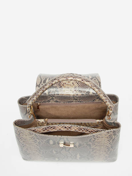 Leather Violet Python Top-handle Bag Nathan baume Beige reptile 1PY other view 4