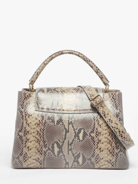Leather Violet Python Top-handle Bag Nathan baume Beige reptile 1PY other view 5