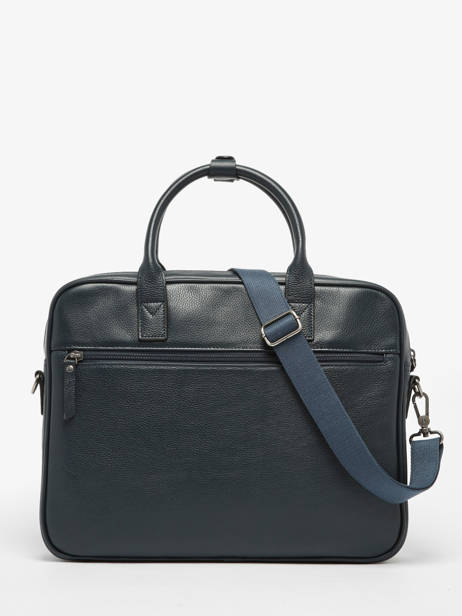 Leather Flandres Briefcase 1 Compartment Etrier Blue flandres EFLA8251 other view 4